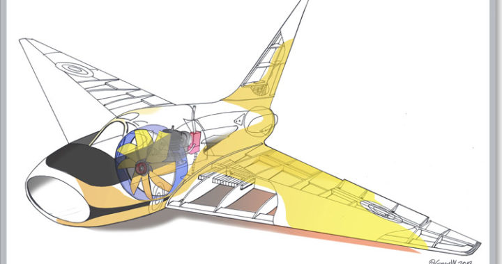 Sam Welfair designed Boulton Paul ducted fan model airplane